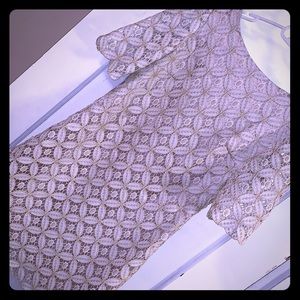 Gorgeous ivory and gold patterned mini